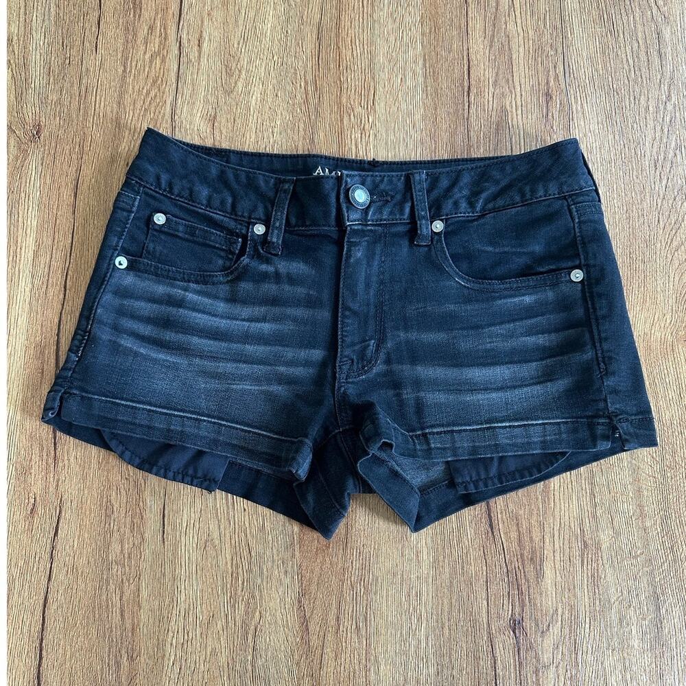Vtg American Eagle Low Rise Shortie Jeans Shorts Size 8